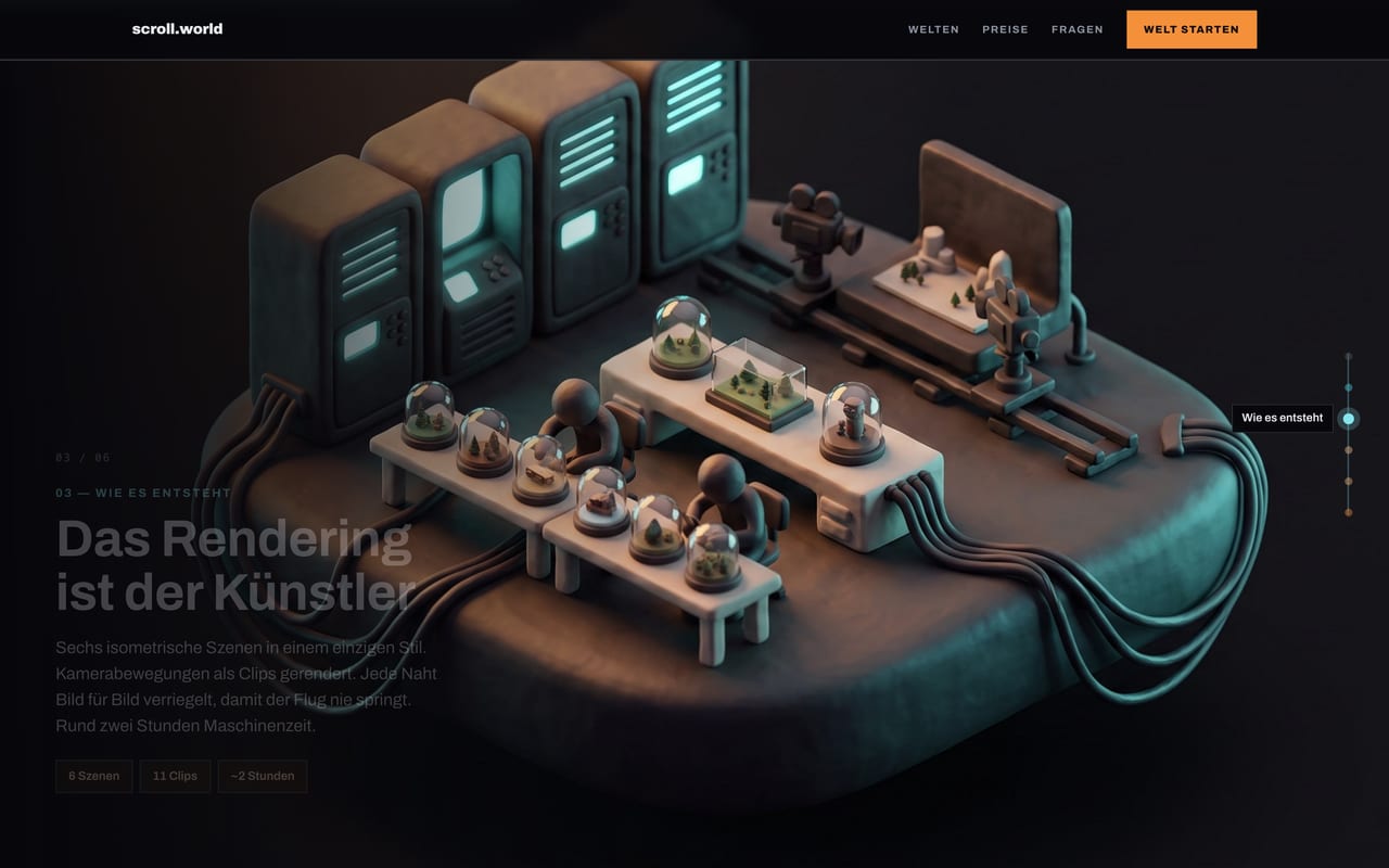 Screenshot von Scroll World