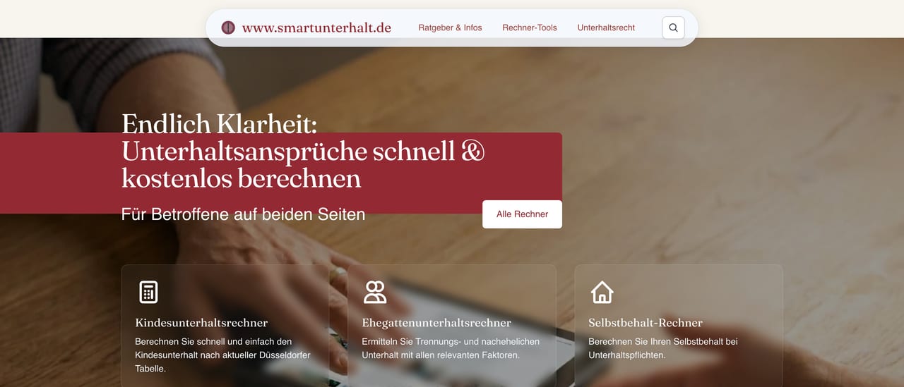 Screenshot von SmartUnterhalt