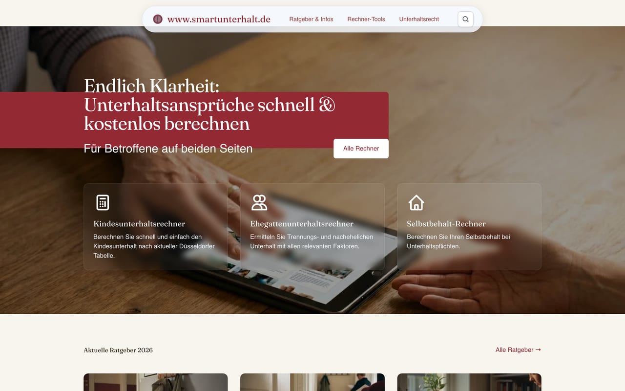 Screenshot von SmartUnterhalt